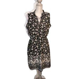 Speed Control Black and White Sleeveless Lightweight Dress Size L